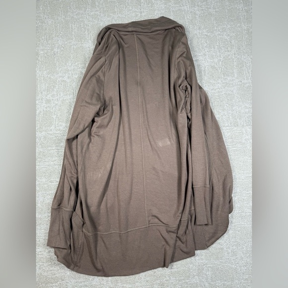 Athleta Brown Open Front Soft Stretchy Cardigan Sweater Womens Size Large - Picture 6 of 7